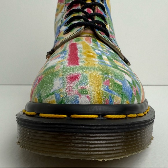 Vintage Dr. Martens England Rainbow Quaser 1460 White Leather MIE Boots UK 3 - Picture 11 of 16